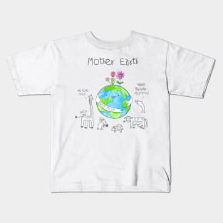 Watercolor Earth Day Kids T-Shirt